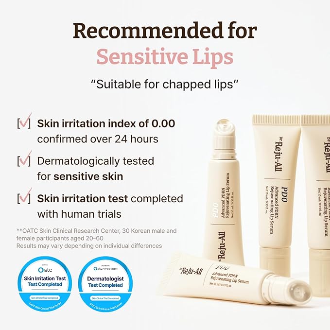 Dr.Reju-All Advanced PDRN Rejuvenating Lip Serum – Hydrating Lip Balm with Lipozip PDRN for Glowy, Dewy Lips – Gentle Exfoliating & Smoothing Lip Moisturizer – Hibiscus & Lactic Acid – 0.3 Fl Oz