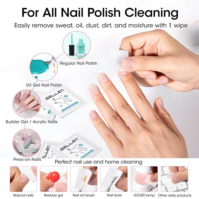 Gellen Nail Care Kit Manicure Tools Kit: Nail Strengthener and 2Pcs Nail File & Buffer 100/180, Cuticle Pusher Pen, Cuticle Oil & Remover, Fork | Nail Clipper & Brush