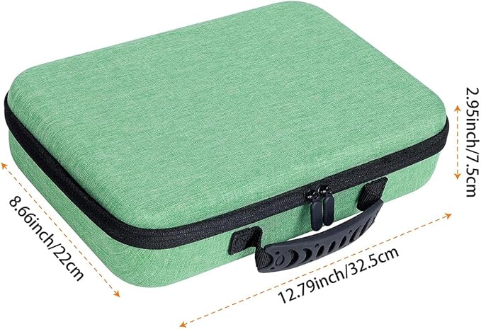 Essential Oils Carrying Case Holds 60 Grids for 1-3ML Roller Bottles 5ml, 10ml, 15ml Bottles Storage Organizer Bag Hard Shell EVA, Essential Oil Bag with Detachable Sponge Pad Green