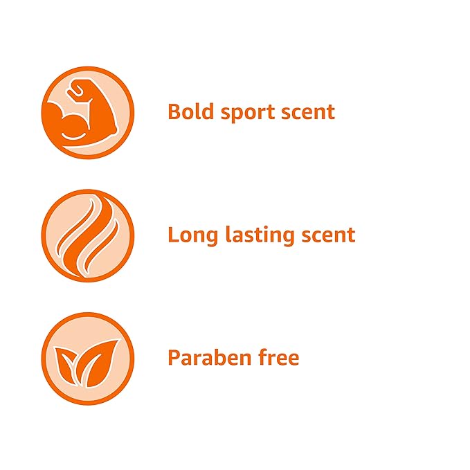 Amazon Basics Men's Body Wash, Sport Scent, Paraben and Phthalate Free, Refreshing Shower Gel, 18 Fluid Ounce