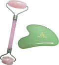 Mina Heal Jade Roller for Face, Lymphatic Drainage Massager & Gua Sha Facial Tool, Face Roller Skin Care Lymphatic Drainage Facial Massager