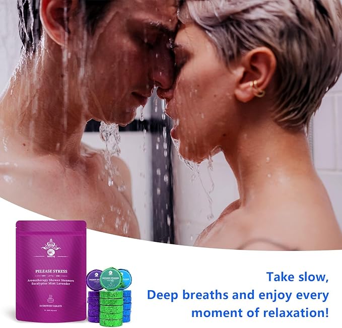 Shower Steamers Aromatherapy Gifts for Women, 18-Pack Organic Eucalyptus Lavender Mint Essential Oil Shower Bombs, Self Care Stress Relief Birthday or Easter Basket Stuffers Gifts for Mom/Wife/Friends