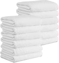 Classic Turkish Towels CTT - Premium Washcloths 12 Pack Set, 100% Turkish Cotton, Highly Absorbent & Quick Dry, Face Towels Wash Cloths for Hotel, Spa & Gym | 12"x12" (White)
