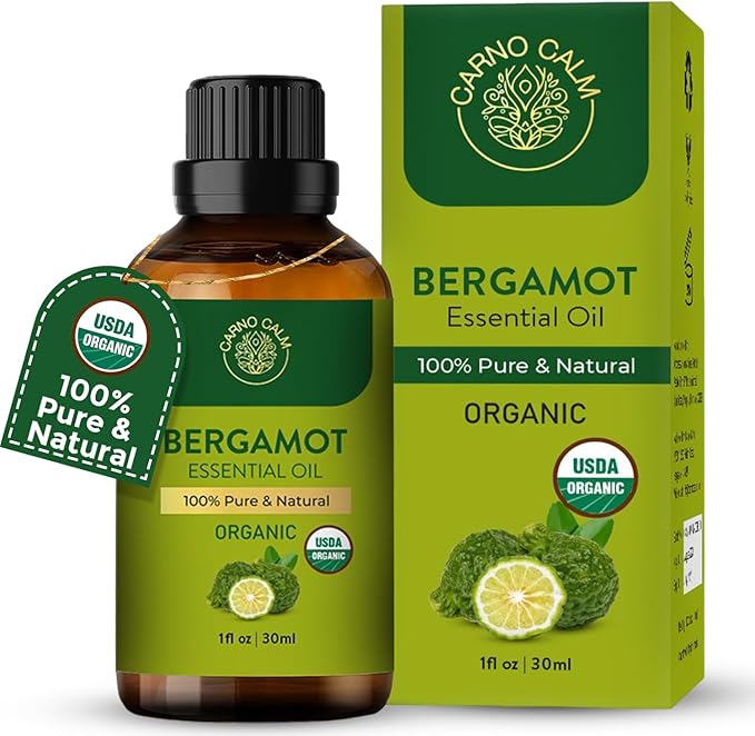 Bergamot Essential Oil | USDA Certified Organic Bergamot Oil | for Skin and Hair | for Aromatherapy and Diffuser | DIY Soap & Candle Making | 1 fl. Oz