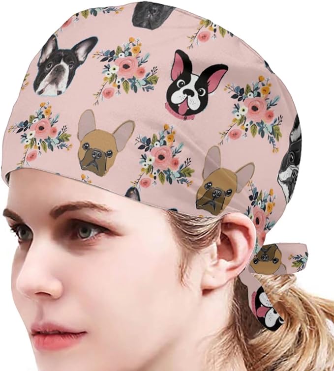 JoyLamoria Novelty Printed Cap with Sweatband Women Men Adjustable Tie Back Hats for Paiting