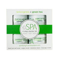BCL SPA Lemongrass & Green Tea 4-Step Skincare Starter Kit, 16oz Each – Organic Vegan Spa Set for Hands, Feet & Body – Hydrates, Exfoliates, Softens Skin