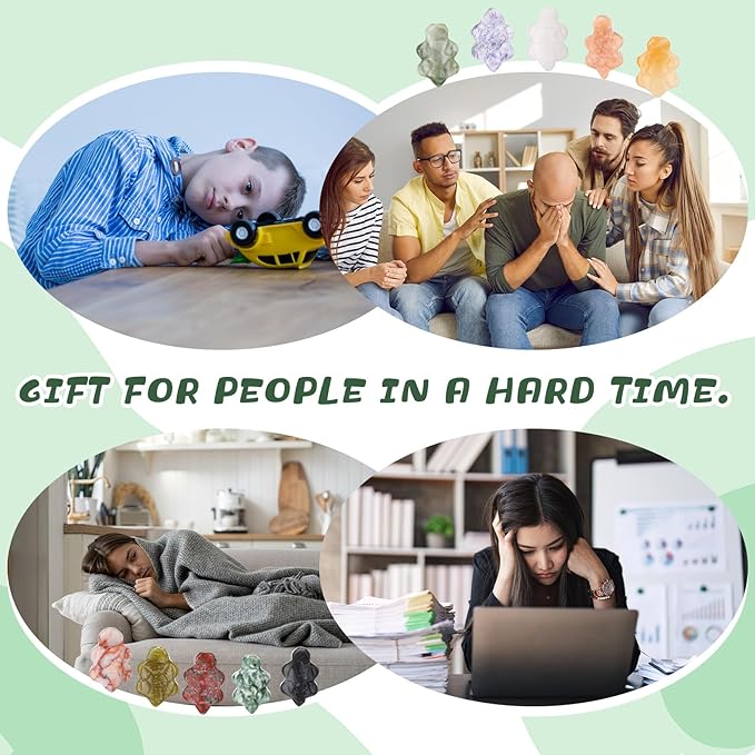 DoubleFill 12 Set Office Positive Gifts for Coworkers Employee Appreciation Gifts Bulk Emotional Pocket Hug Support Appreciation Gift for Staff Teacher Team (Gorgeous Stone)