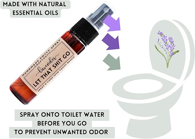 Funny Stocking Stuffer - Pre-Poop Toilet Spray 1 Fl Oz - Lavender Scent - Gag Gift Ideas For Adult Men And Women – Travel Size Essentials 5 Below