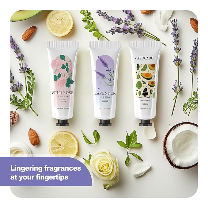 spa luxetique 20 Pack Hand Cream Bulk Mini Hand Lotion Set for Women, Travel Size for Dry Cracked Hands, Small Mothers Day Gifts for Mom Party Favors Bridesmaid 20 x 1.0 oz/30ml