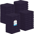 Avalon Towels Cotton Washcloths – (Pack of 36) Size 12x12 Inches, 100% Ring Spun Cotton, Soft & Absorbent Face Towels, Gym Towels, Hotel and Spa Quality, Reusable Fingertip Towels (Plum)