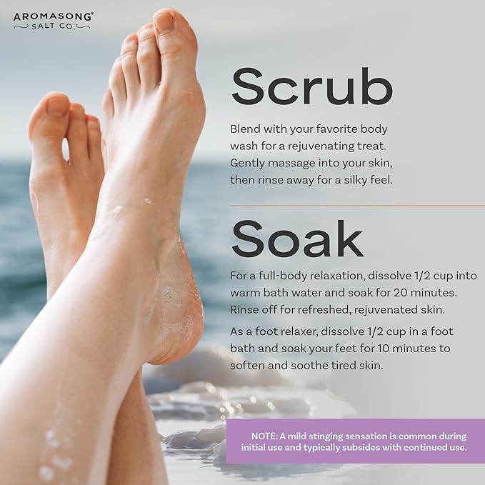 Aromasong RAW Magnesium Bath Flakes with 100% Natural Lavender, 12 Lb. Bulk Muscle Relaxing Organic Salts Mg Chloride, Mineral Soak Salt.