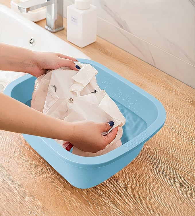 HOMELEX Foot Soaking Bath Basin, Large Size Feet Massager Tub, at Home Spa Pedicure Treatment, 2 Pack Green&Blue