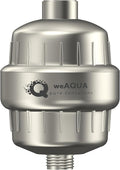 weAQUA Heavy Duty NO BS Shower Filter – 99% Removal for Hard Water, Chlorine, Fluoride, Heavy Metals, Micro-life, Organics and More (Brushed Nickel)