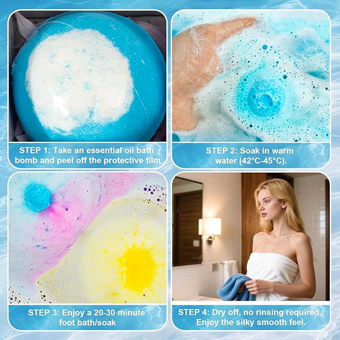 Bath Bombs for Kids, 12 Pcs Bath Bombs with Surprise Ocean Toys Inside, Skin-Friendly Bathing Kit for Easter Basket Essentials, Birthday Christmas Halloween