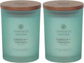 Chesapeake Bay Balance + Harmony Scented Candles Water Lily Pear Fragrance Medium Size Natural Soy Wax 50 Hours Burn Time Pack of 2