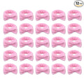 Spa Headbands,Makeup Headbands for Women,Facial Headband Bulk,Soft Coral Fleece Headband for Makeup,Cosmetic Head Wraps,Bow Hair Bands for Face Washing Shower Skin Care (pink, 25pcs)