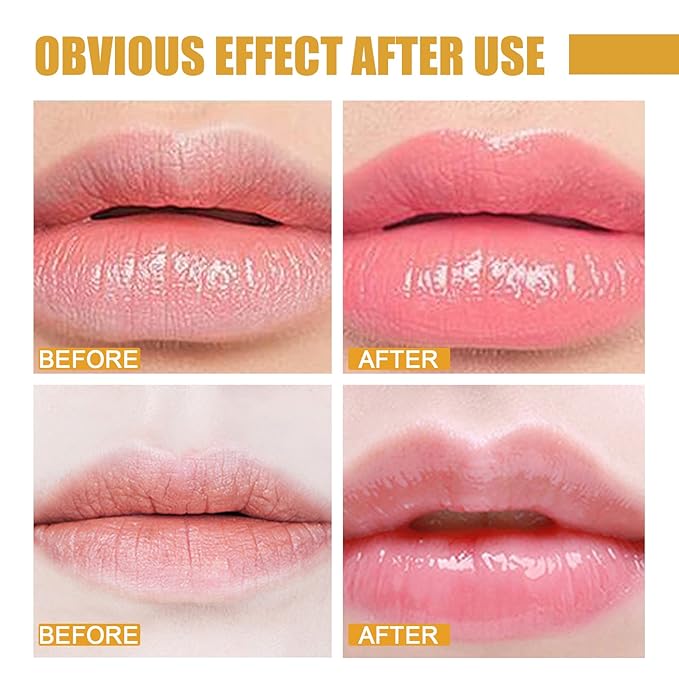 2 Pcs Lip Balm Honey Pot, Honey Moisturizing Lip Mask Reduces Lip Lines and Exfoliator, Prevention Dry & Cracked Lip.