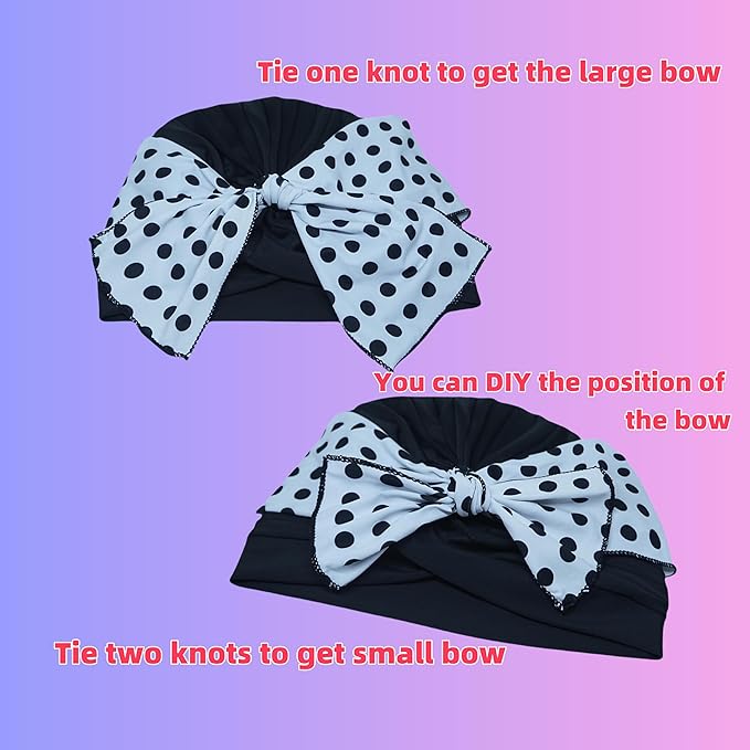 Luckiest MAP Swim Caps Women Adult Retro Polka Dot Bowknot SwimCap for Long and Short Hair Protection,Contouring of The Face, for Swimming Pool/Beach/spa Resorts/Water Aerobics/Spa/Water Park