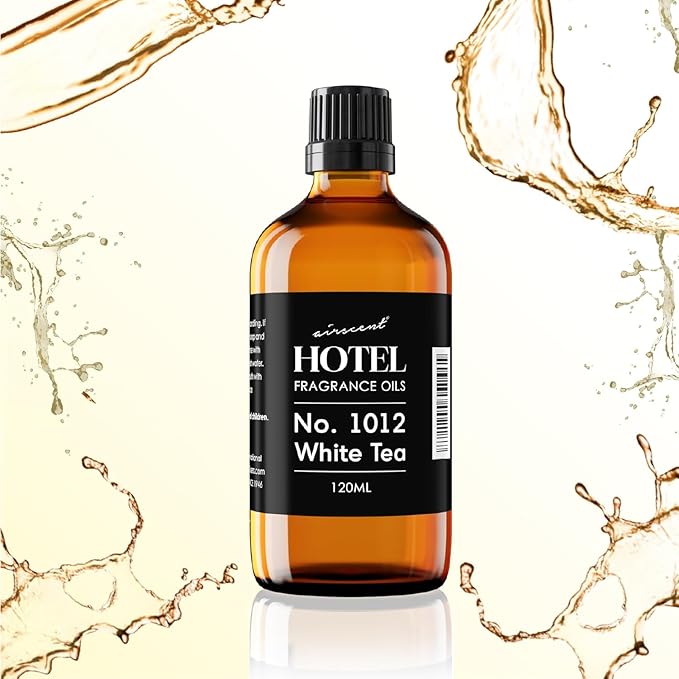 AirScent Hotel Diffuser Oil No. 1012 Inspired by The White Tea Hotel Scent - Premium Fragrance Oil for Ultrasonic and Waterless Diffusers and Crafting - 30 mL, 1 fl oz Glass Dropper Bottle