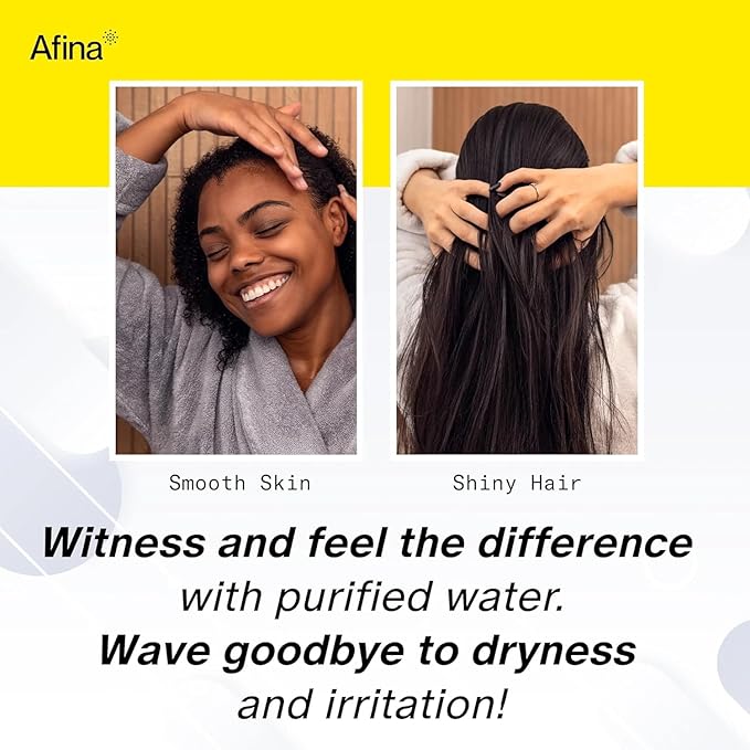 Afina Filtered Shower Head, Shower Filter for Hard Water | Improves Skin & Hair by Removing Chlorine & Toxic Chemicals from Hard Water (1.8 Gallon Per Minute California, Chrome)