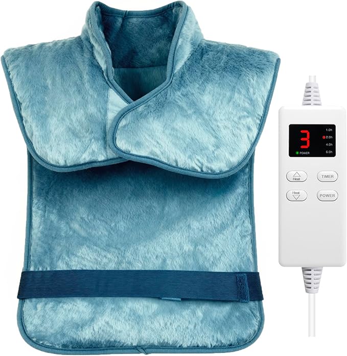 Heating Pad for Back Pain Relief, Electric Heating Pad for Neck and Shoulders and Back with 6 Heat Settings and 4 Timers Auto-Off, Christmas Gift for Women Mom