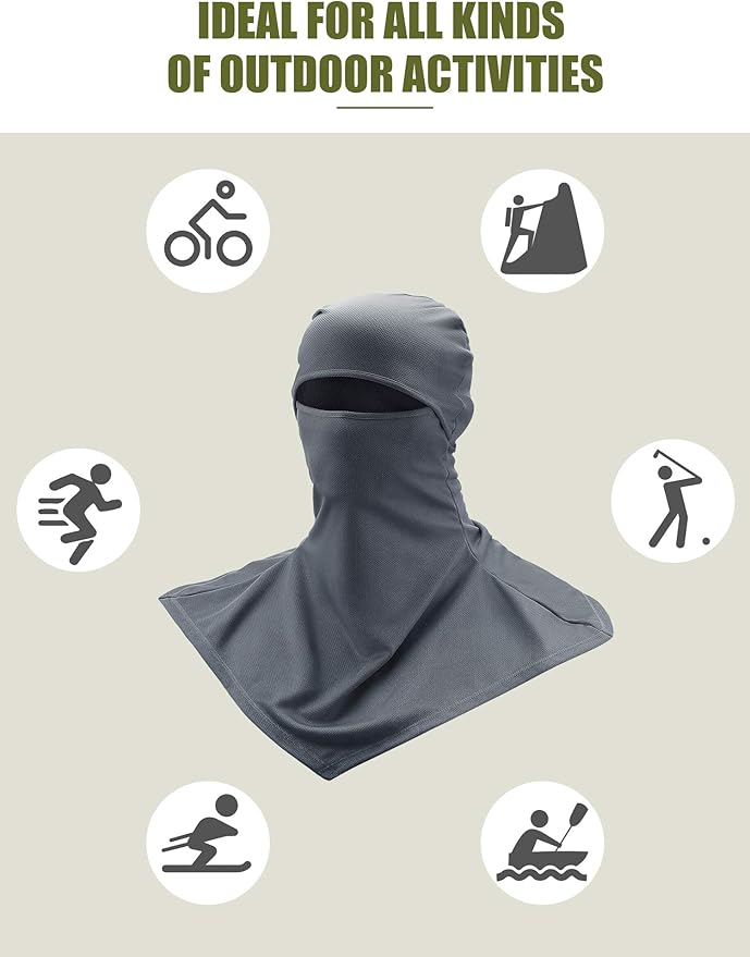 SATINIOR 3 Piece Balaclava Face Cover Sun Protection Neck Cover Summer Balaclava Motorcycle Face Mask for Men Women
