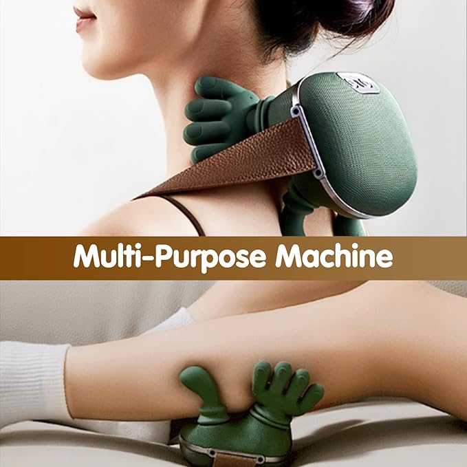 Siasoo Neck Massager With Heat-Wireless Portable Shiatsu Neck and Shoulder Deep Tissue 4D Kneading Back Massage With Fingers,Simulated Human Hand Design Muscle Relax Massager Mothers Day Gifts For Mom