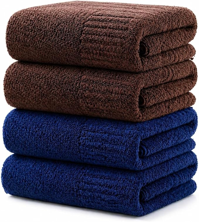 SEISSO 4 Pack Extra Large Bath Towels 63"x35", Bath Sheets for Sensitive Skin 70% Polyester 30% Viscose Fiber from Bamboo, Super Soft, Highly Absorbent & Quick Dry, Oversized Shower Towels