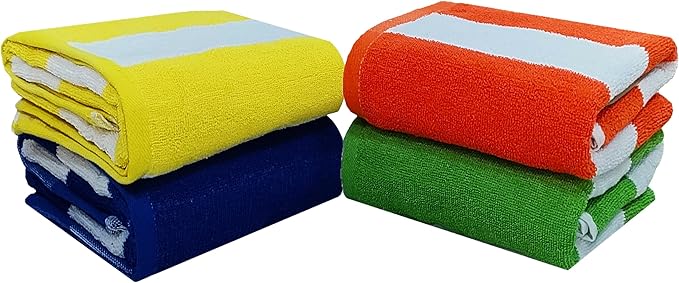BolBom*S 100% Cotton Luxury Bath Towel Set - Soft & Absorbent Quick-Dry Towels for Bathroom, Spa, Beach or Gym - 30"x60" Large Size - Pack of 4 - Plush & Durable Towels - Machine Washable