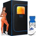 X-Vcak Upgraded Portable Sauna of Relaxation, Steam Sauna for Home with Steamer, Pairs Remote Control, Folding Chair, 9 Levels, 2.6’ x 2.6’ x 5.9’