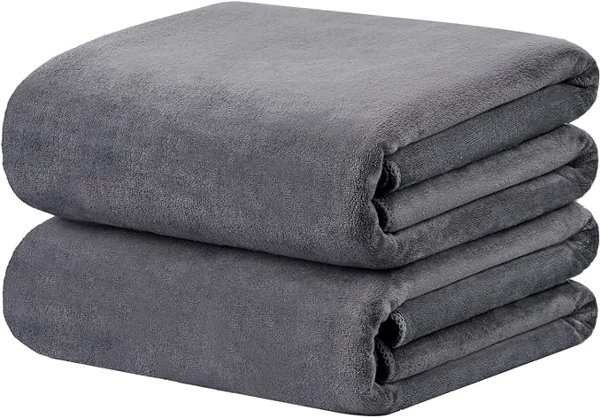 JML Bath Sheet Towels Set of 2, Extra Large Microfiber Towel for Adult, 40" x 80",Oversized, Soft Super Absorbent Fast Drying, Perfect for Shower, Sauna, Gym, Beach, Sport, Fitness, Yoga, Grey