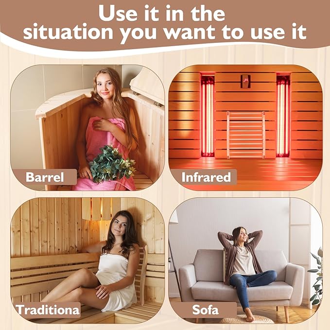 Sauna Backrest Sauna Accessories Wooden Slip-Resistant Non-Toxic Comfortable S-Shape Design Sauna Chair with Back, Sauna Accessories for Any Barrel or Infrared Sauna