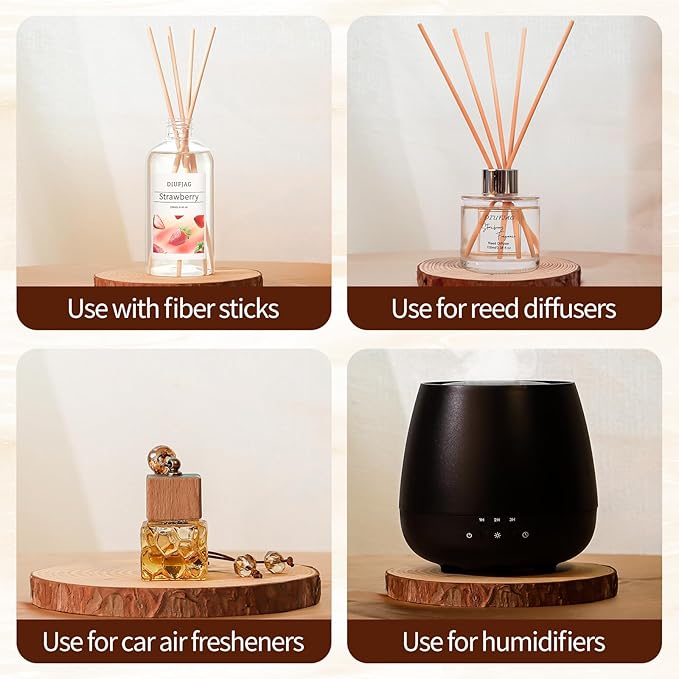 Strawberry Diffuser with 10 Fiber Sticks, 6.7 oz Diffusers for Home Essentials Bathroom,Last up to 60 Days