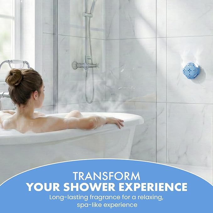 Shower Steamer Tray & Holder with Suction Cup – Non-Slip Silicone Molds for Aromatherapy Shower Steamers (2, Blue)