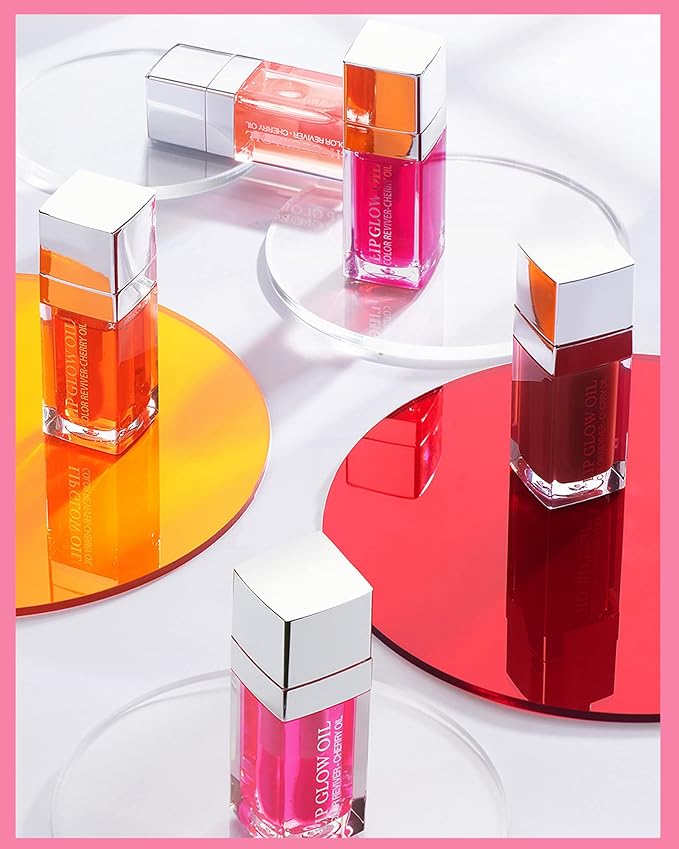 Plumping Lip Glow Oil, Hydrating Tinted Lip Oil Gloss, Transparent Toot Lip Oil, Long Lasting Lip Balm Moisturizing Glow Oil Fresh Texture,Christmas Makeup Gift, Lip Tint Lip Care Product-#0000