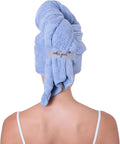 Curly Girl Microfiber Hair Towel Wrap for Women, 41" x 31" Large Quick Dry Hair Towel, Secure Fit with Elastic Strap, Anti-Frizz Hair Plopping Wrap for Long, Thick Hair