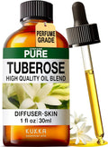 100% Pure Tuberose Oil - 1 Fl Oz Tuberose Essential Oil for Hair, Skin, Diffuser, Aromatherapy & DIY Soap Making Scent