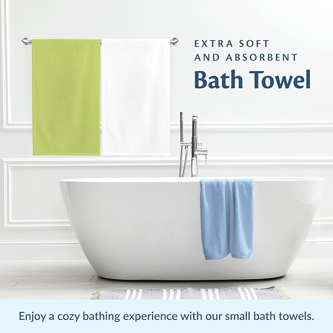 Small and Lightweight Cotton Towels Assorted Pastel Mix 24 x 40 inches Towels (18)