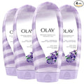 Olay Body Wash for Women, Moisture Ribbons Plus, Deep Conditioning & Moisturizing Formula, Long Lasting Smooth Soft Skin, For All Skin Types, Shea Butter & Lavender Oil Scent, 18 fl oz (Pack of 4)