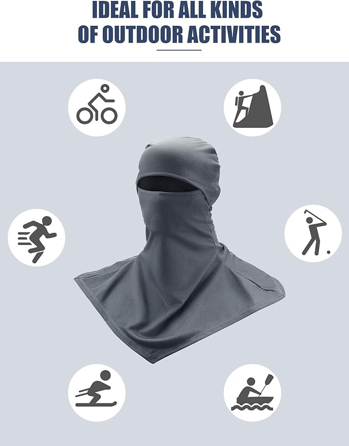 SATINIOR 3 Piece Balaclava Face Cover Sun Protection Neck Cover Summer Balaclava Motorcycle Face Mask for Men Women