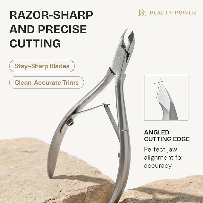 Beauty Power 9 in 1 Professional Manicure Pedicure Set - Stainless Steel Nail Clippers, Nano File, Cuticle Nipper, Scissors, Tweezers, Travel PU Leather Case for Men & Women - Gift Idea - Brown