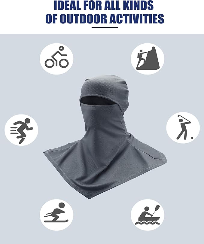 SATINIOR 3 Piece Balaclava Face Cover Sun Protection Neck Cover Summer Balaclava Motorcycle Face Mask for Men Women