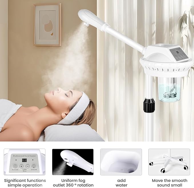 Retain time face Steamer Clean Skin Firming Pores and Moisturizing Suitable for a Beauty, Spa, at Home