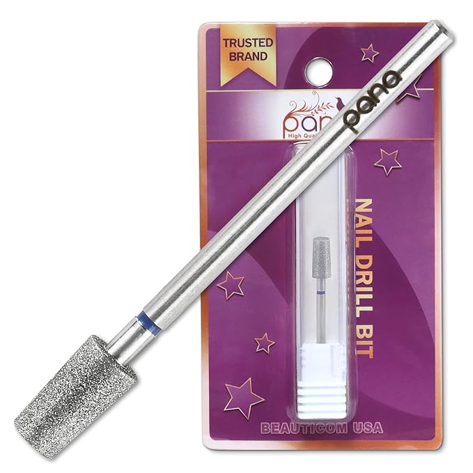 PANA 3/32" Diamond Carbide Cone Bit- Style 15, Medium Grit - Professional Cuticle Nail Drill Bits for Acrylic Gel Nails Dry Manicure Pedicure Shape Remove Tools
