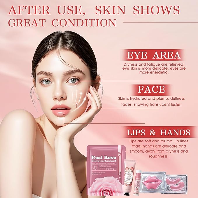 JAOJAO 84PCS Spa Party Supplies for Women, Spa Party Favors Include Hand Cream Lip Balm Face Masks Under Eye Patches Lip Mask Organza Bag Thank You Card Used for Women Girlfriend Wife Mother Teacher