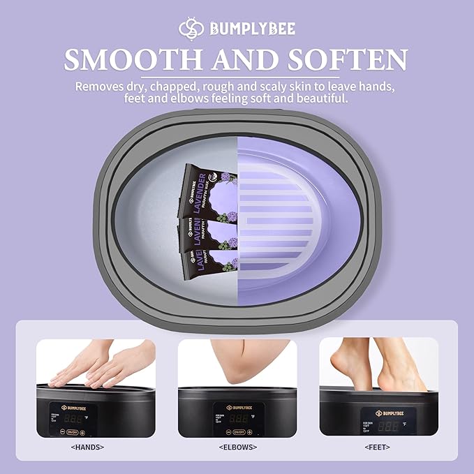BUMPLYBEE Paraffin Wax for Hand and Feet, 10 Pack Lavender Paraffin Wax Refills for Paraffin Wax Machine, Hand Wax Paraffin Wax Bath, Foot Wax Paraffin Bath, Moisturizing Hands Feet, Deep Hydration