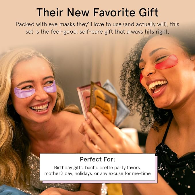 grace & stella Under Eye Mask Variety Pack - 18 Pairs of Under Eye Patches for Dark Circles - With 6 Colors (3 Pairs/Color) - Mothers Day Gifts for Mom - Gel Masks Puffy Eyes for Women, Vegan