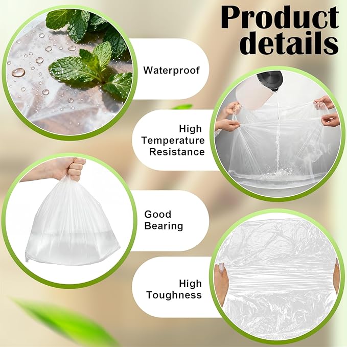 200 Pcs Disposable Foot Bath Liners Bulk for Ionic Detox Tub Individual Hygienic Plastic Non Toxic Pedicure Spa Foot Basin Tub Liners, 26 x 22 Inches