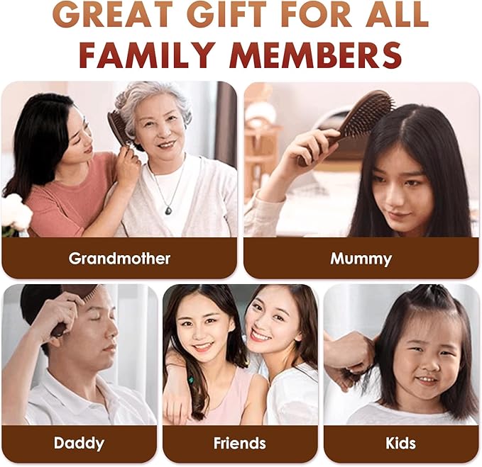 Wooden Body Scalp Massage Comb, Trigger Point Massage Tool Meridians Massager Gua Sha Massager Comb for Body Relief & Hair Growth