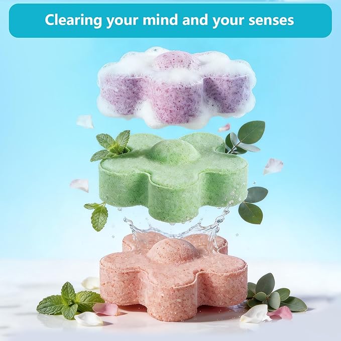 Aromatherapy Shower Steamers, Essential Oils Shower Tablets, Shower Melts, 15-Pack, 8 Assorted Scents, Mothers Day Gifts, Stocking Stuffers, Self Care Gift for Women, Mom, Her
